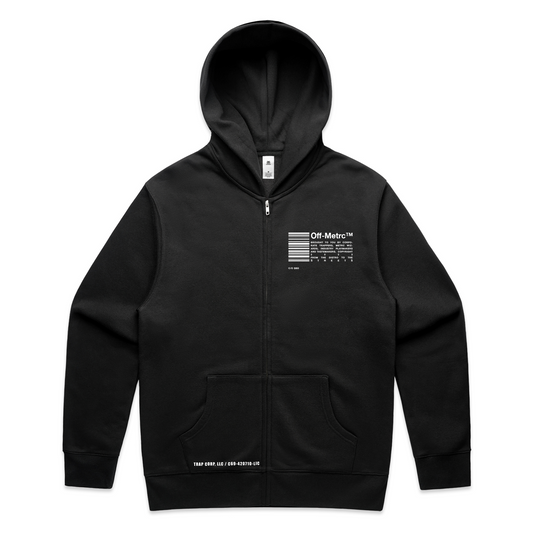 ZIP RELAX HOODIE - MENS - BLACK